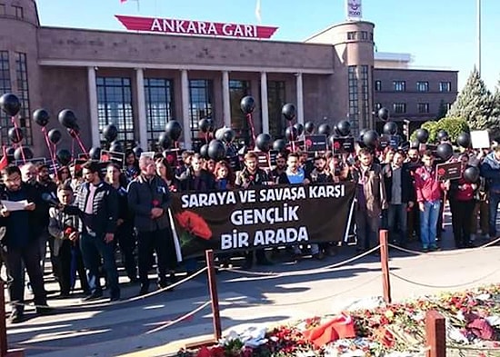 CHP, HDP ve Sol Gençlik Örgütlerinden Ankara Garı Önünde Ortak Anma