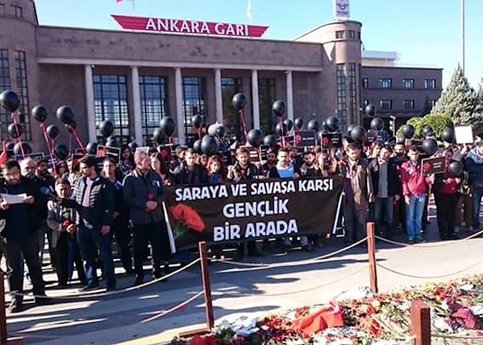 CHP, HDP ve Sol Gençlik Örgütlerinden Ankara Garı Önünde Ortak Anma