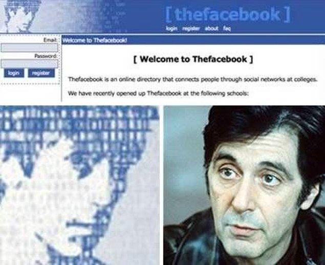 8. Facebook'un ilk "yüzü" Al Pacino'ydu.