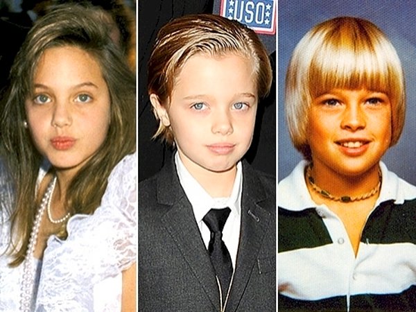 3. Angelina Jolie\Brad Pitt ve kızları Shiloh