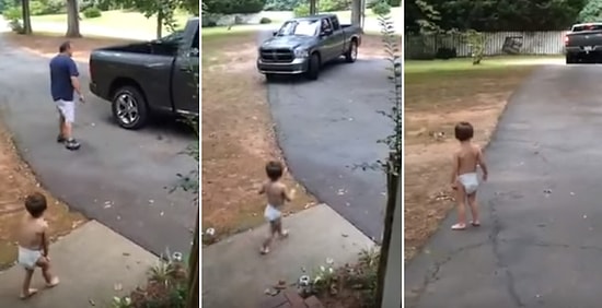 Ufaklığın Babasına İnanılmaz Tatlı Karşı Koyulamaz Sevgisi