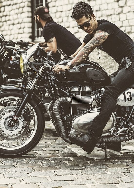 boy with motorbike