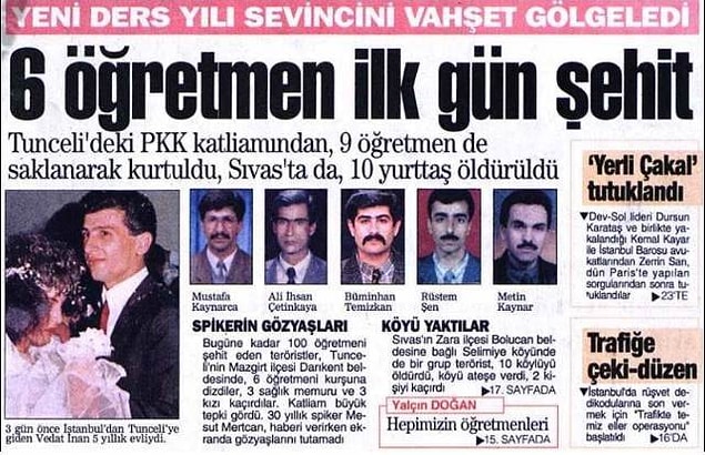 Ve terör örgütü tarafından canına kıyılan 100'den fazla öğretmenimiz! 1980'lerde başlayan bu dram,