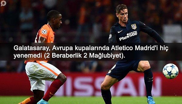 BİLGİ | Galatasaray, Avrupa kupalarında Atletico Madrid'i hiç yenemedi.