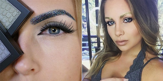 Pırıltı Modası Durdurulamıyor: Simli Kaş Trendinden 19 Örnek