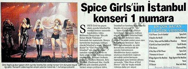 26. Spice Girls'ün İstanbul konseri 1 numara