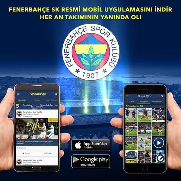 Şimdi sen de Fenerbahçe SK Resmi Mobil Uygulamasını indir özel haberlere, istatistiklere, fotoğraflara ve takım hakkındaki bilgilere rahatça ulaş, her yerde olduğu gibi takımını her an destekle!