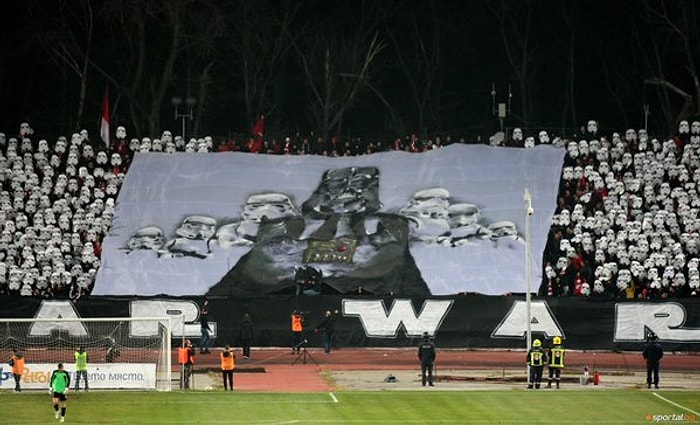 CSKA Sofia Taraftarlarından Çılgın Star Wars Koreografisi