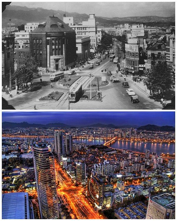 6. 1950'lerin Seul'u ile 2015'in Seul'u arasındaki fark resmen şaka gibi...
