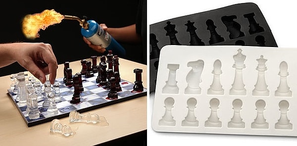 22. Ледяные шахматы, игру в которые придется закончить до того, как они растают.