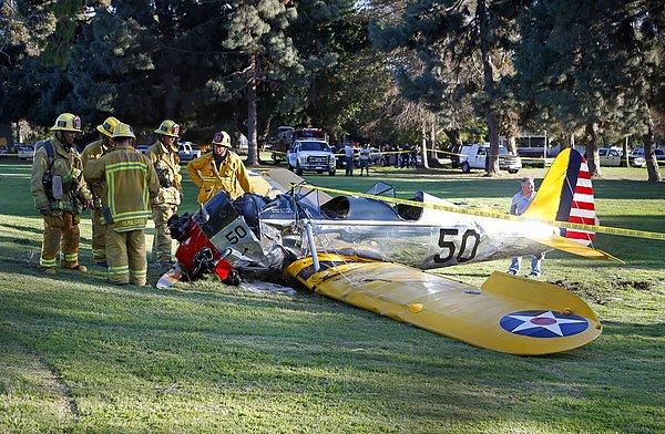 28. Kaliforniya Penmar Golf Course'da, motor arızası nedeniyle yaşanan kazada pilot Harrison Ford yaralandı. 5 Mart 2015.