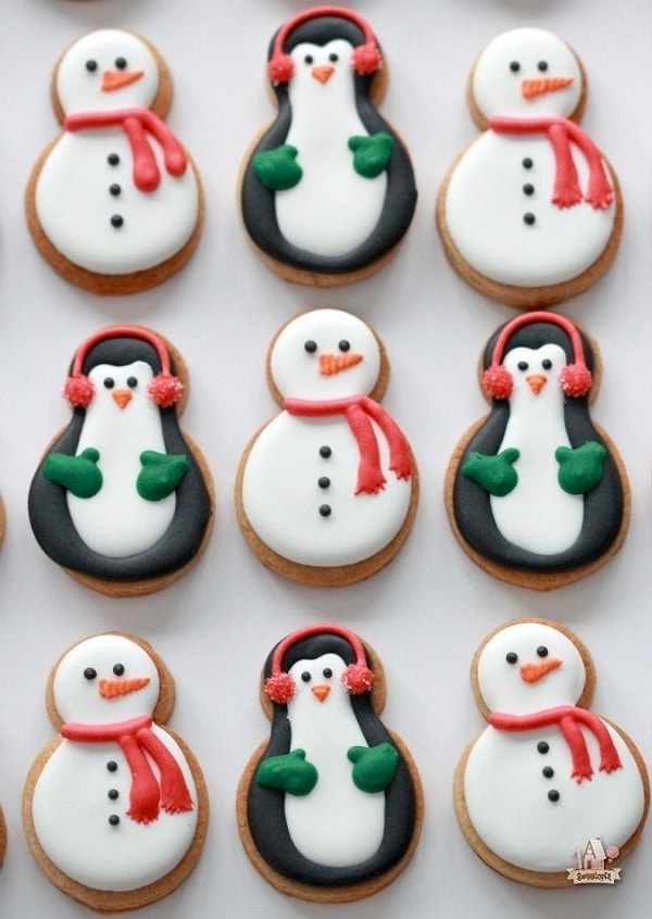 14. Снеговиков и пингвинов