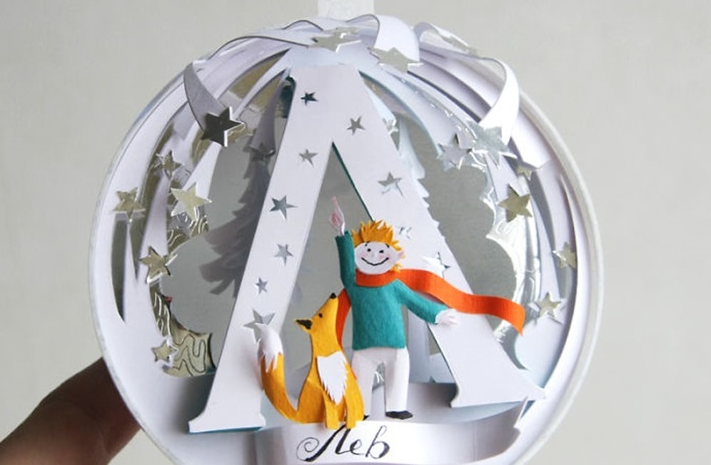 Изысканные елочные игрушки из простой бумаги