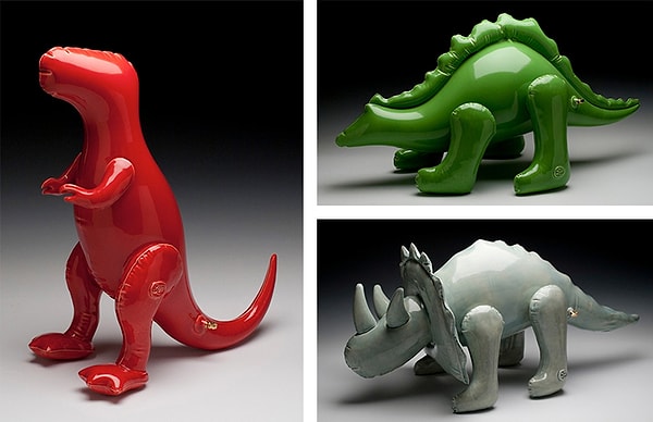 14. Керамические статуэтки, имитирующие детские надувные игрушки.