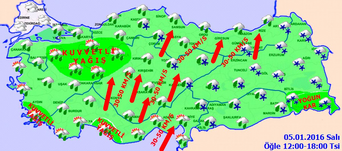 Meteoroloji Uyardı: Kuvvetli Yağışlara Dikkat!