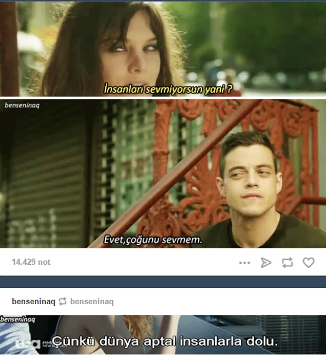 18. Mr. Robot'un sözlerini tamamlamak.