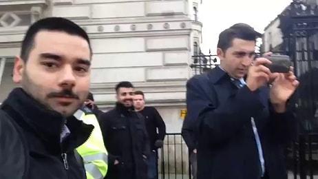 Londra'da Davutoğlu'nun Korumasını Trolleyen Genç