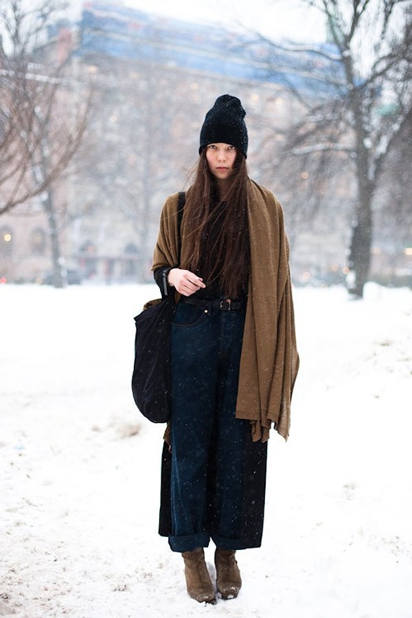 4. Снег моде не помеха.