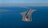 Потрясающий мост ведущий в подводный туннель соединяющий Данию и Швецию