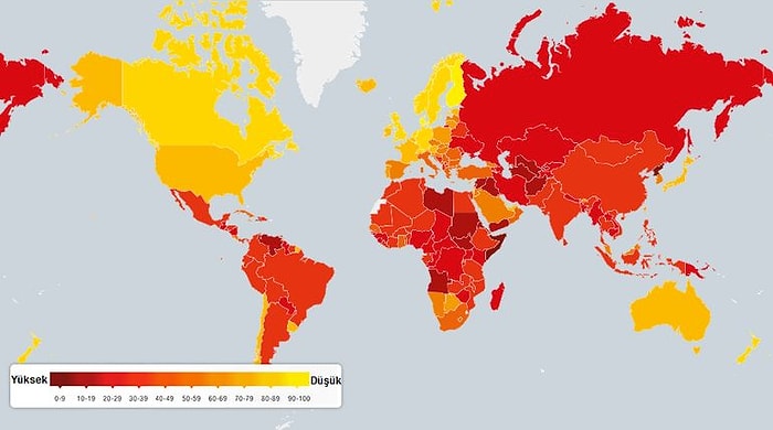 13 Maddeyle Türkiye'nin Uluslararası Yolsuzluk Endeksi'ndeki Çarpıcı Düşüşü