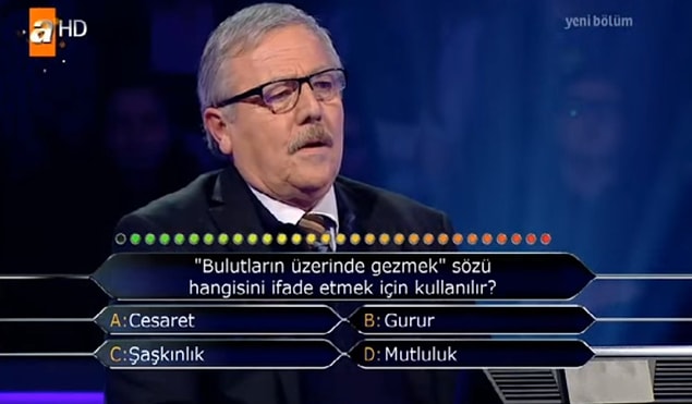 15. "Bulutların üzerinde gezmek" sözü hangisini ifade etmek için kullanılır?