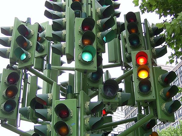 14. Traffic Light Tree, near Canary Wharf, London