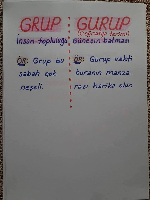 7. Grup/Gurup farkı