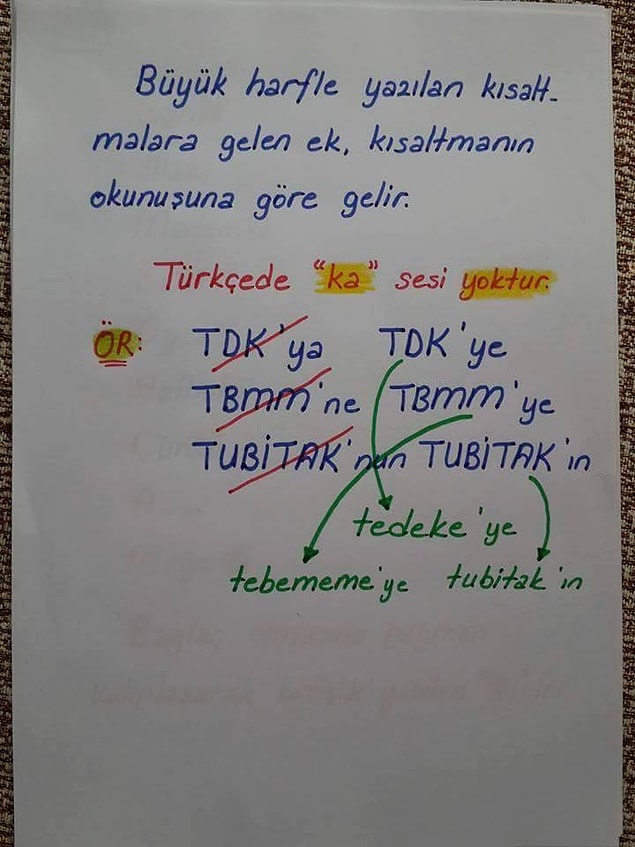 8. Kısaltmalara gelen ekin yazılışı