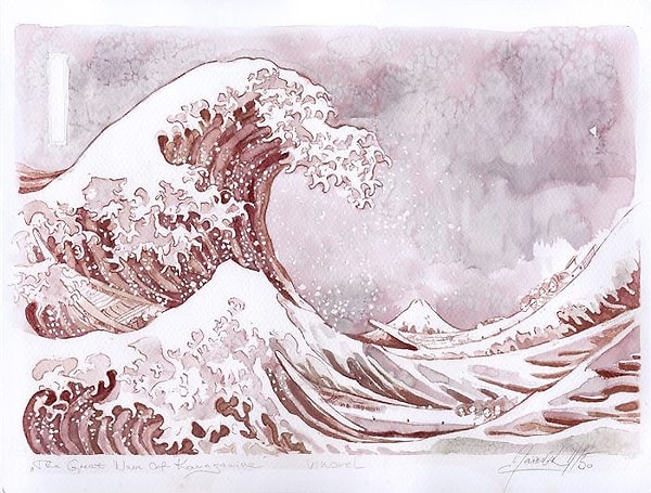 7. Большая волна в КанагаВине, Кацусика Хокусай
