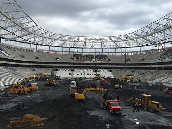 Beşiktaşlıların Sabırsızlıkla Beklediği Vodafone Arena İnşaatından Son Görüntüler