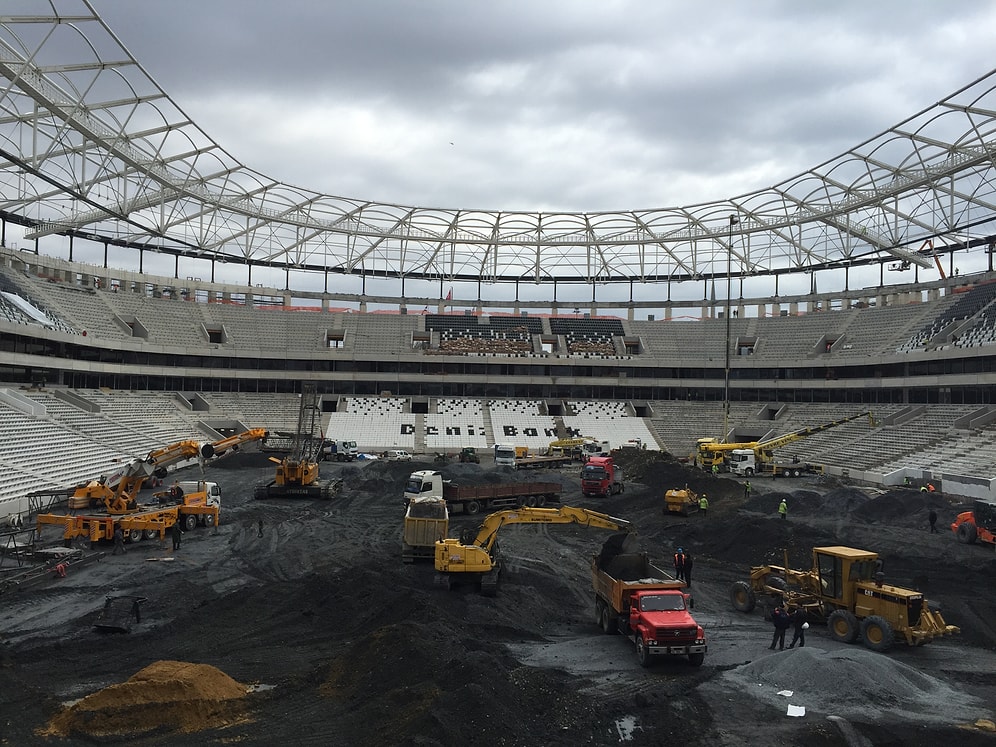 Beşiktaşlıların Sabırsızlıkla Beklediği Vodafone Arena İnşaatından Son Görüntüler