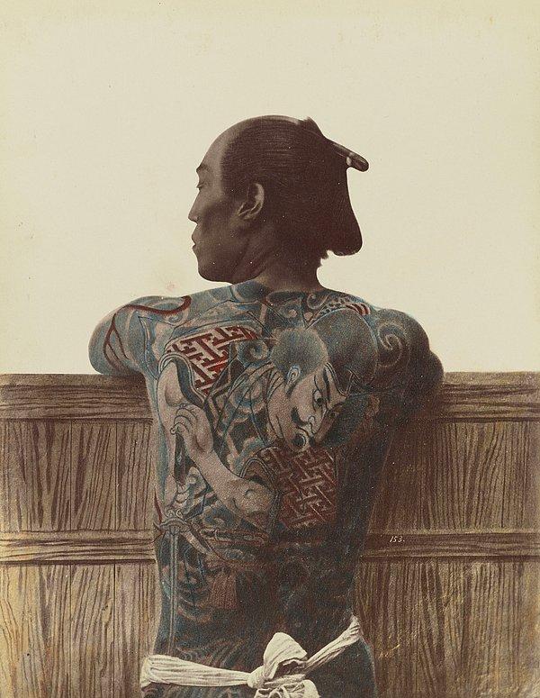 12. Irezumi dövmeli bir Japon, 1875