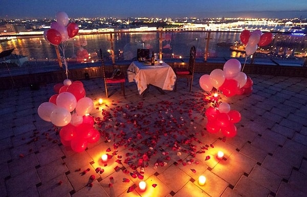 7. Романтический ужин на крыше