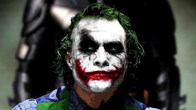 17. Heath Ledger, Joker'in tüm makyajını kendisi tasarlamış.