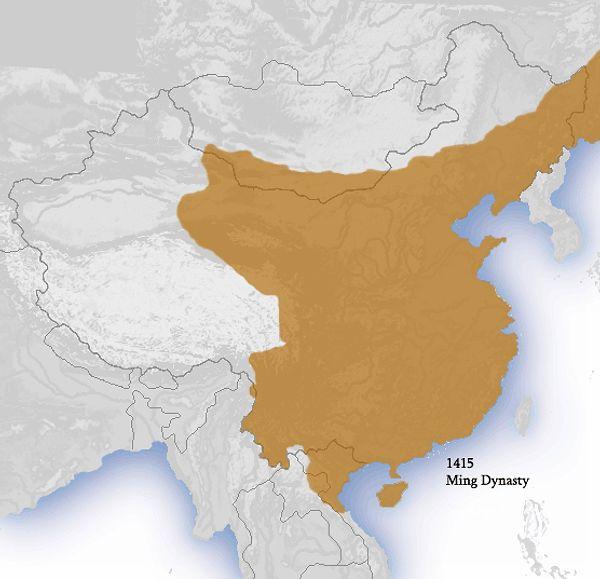18. Ming dynasty (2.51 million miles square)