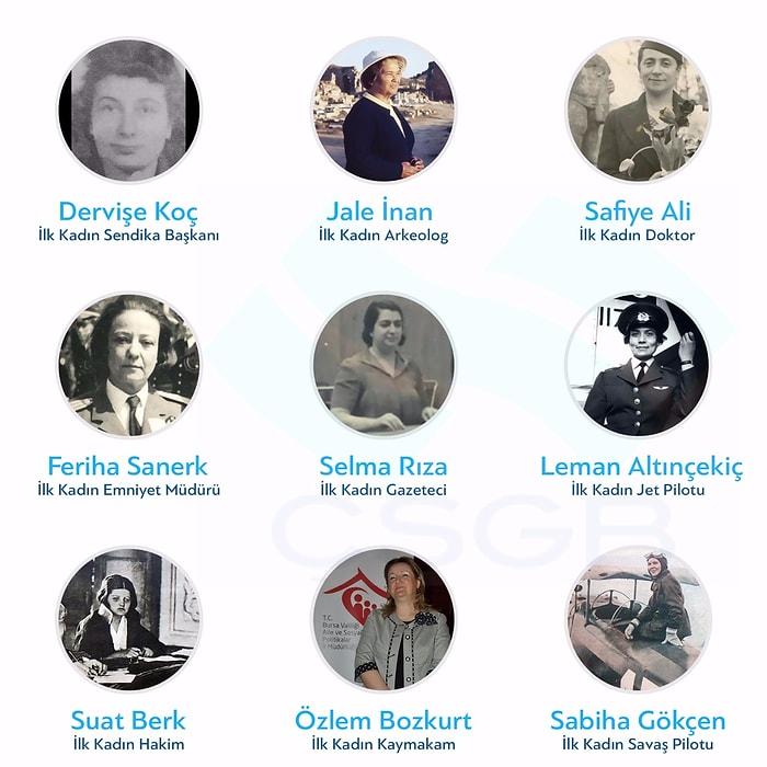 Adını Türkiye Çalışma Tarihine Yazdırmış 18 Kadın