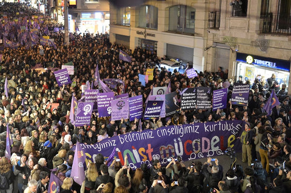 Taksim'de 'Feminist Gece Yürüyüşü'