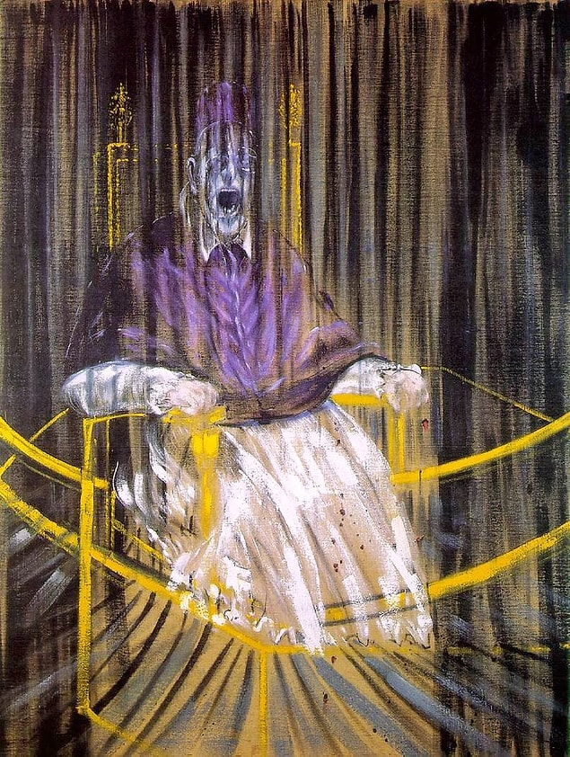 Munch influences can be seen in Francis Bacon's paintings, such as howling popes.