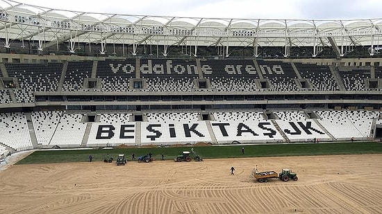 Vodafone Arena'da Çimler Seriliyor