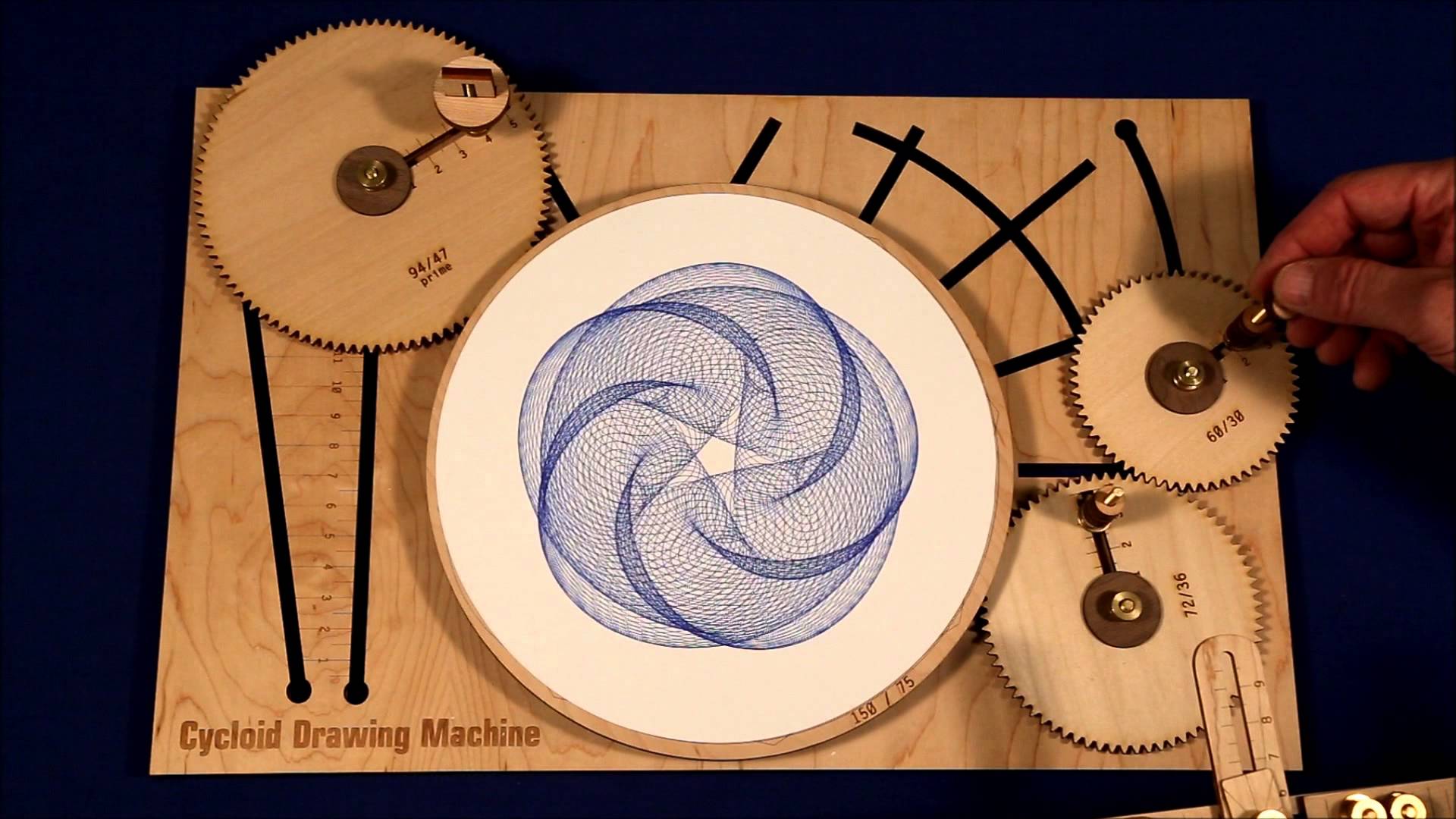 The Wooden Cycloid Drawing Machine That Creates Infinite Geometric
