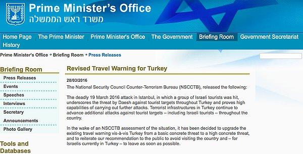 İsrail'in Türkiye uyarısı: 'Ülkeler zaman zaman uyarılar yapar. Teröristleri sevindirecek tarzda hayatı adeta askıya alan, kilitleyen tavırlardan tabii ki kaçınmak gerekir'