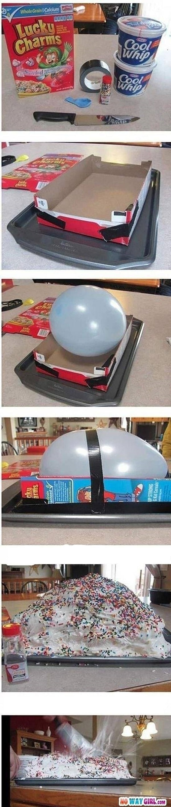 1. Можно сделать взрывающийся торт 🍰 💣