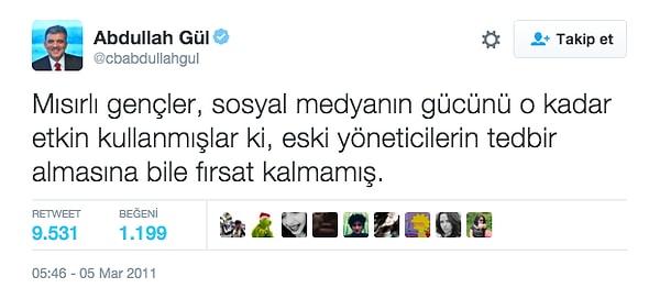 3. Peki Abdullah Gül'ün bu tweetinde bir anlatım bozukluğu  var mı?