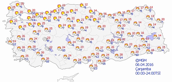 ÖNÜMÜZDEKİ 4 GÜN TÜRKİYE GENELİNDE HAVA