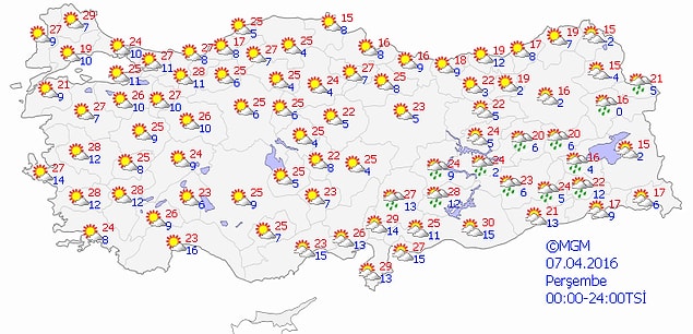 ÖNÜMÜZDEKİ 4 GÜN TÜRKİYE GENELİNDE HAVA