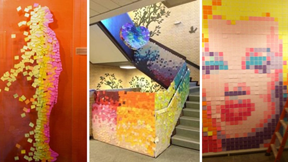 Birbirinden Güzel 18 Sanatsal Çalışmayla, Kazayla Keşfedilen Post-it'in Renkli Yolculuğu