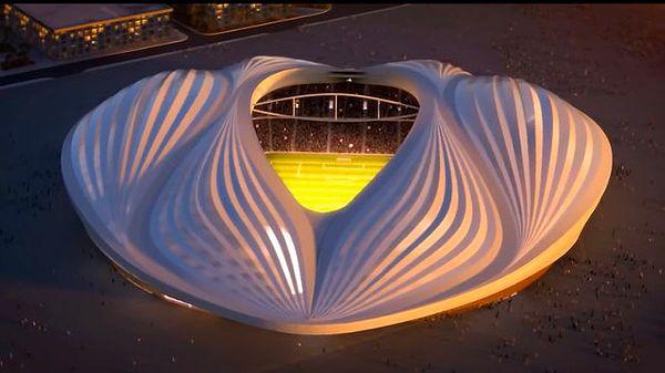 5. With its shiny, pinkish tinge, its side appendages, and its large opening in the middle, this stadium is just asking for trouble