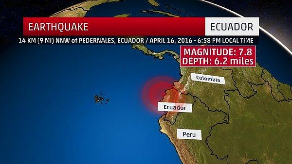 Sarsıntı Peru ve Kolombiya'da da hissedildi