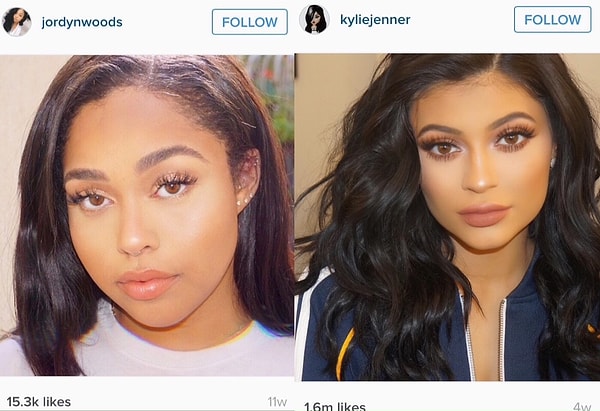 15. Другую подругу Jordyn Woods - практически во всем.