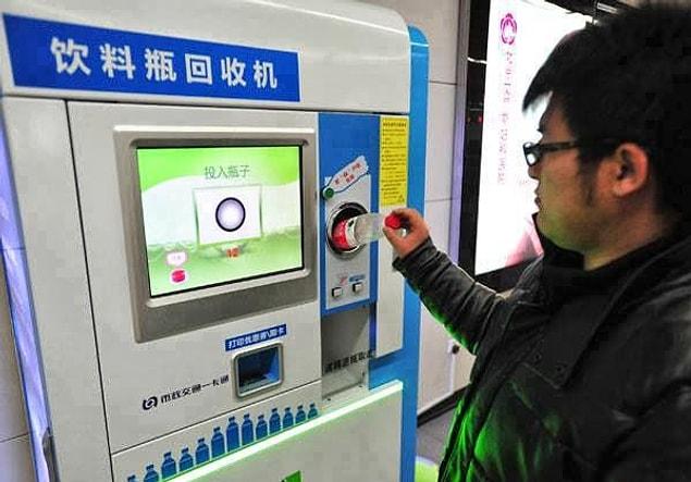 19. In Beijing, you can get your train ticket by recycling plastic bottles!